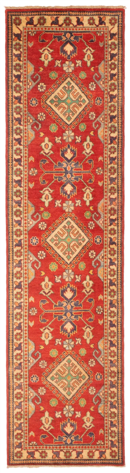 Vintage Hand-knotted Runner Rug 2’10” x 10’1″ Traditional Oriental Wool Carpet