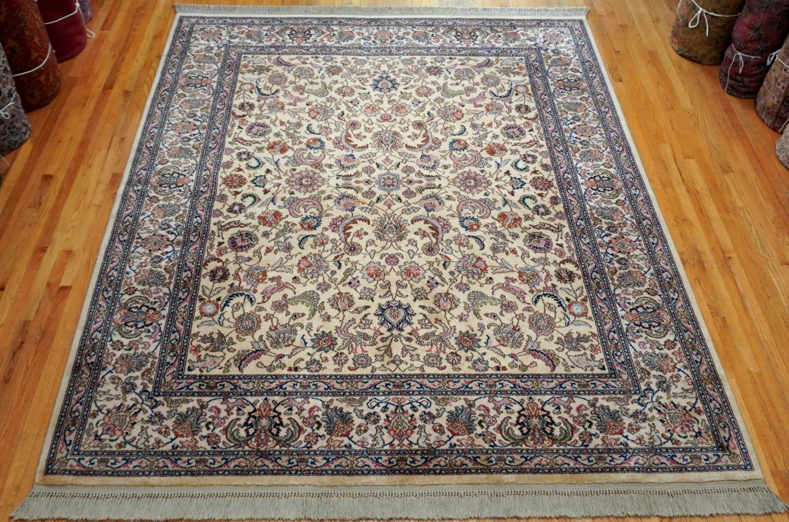 8’8″x10’6″ Karastan Rug # 738 Tab riz Wool Pile Carpet with Animals Birds