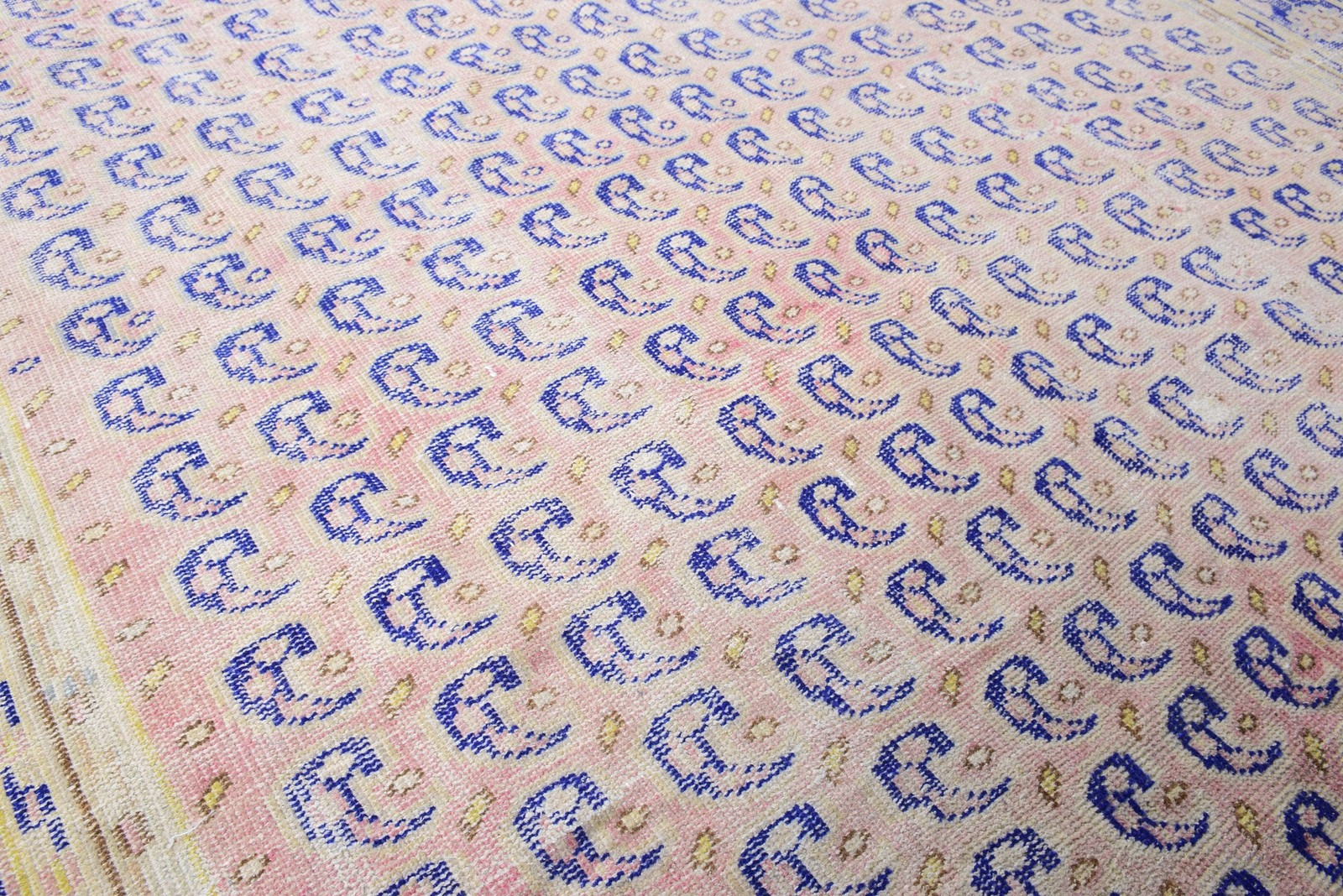 7,3×10,4 ft Rug, Oversize Vintage Rug, Blue Southwestern Rug