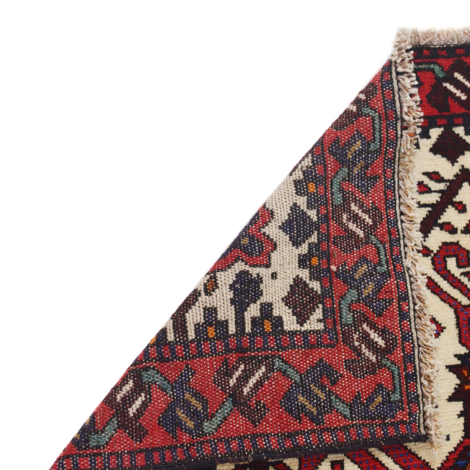 Bright Colors Wall Hanging Rug Handmade Rug 3’3×4’10ft Afghan Baluoch Rug W35912
