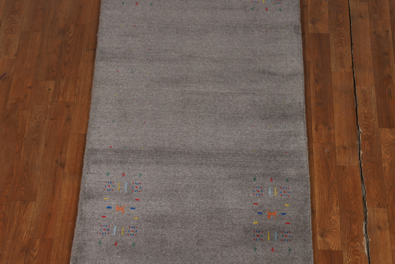 Little Animals Gabbeh Area Rug Hand-knotted Wool 3×10 ft Runner Rug