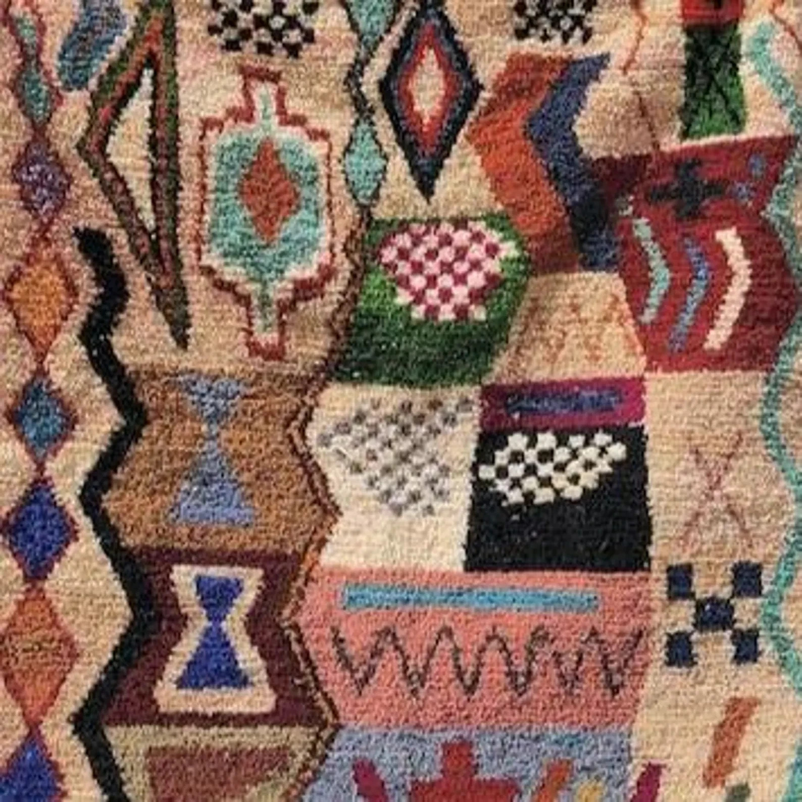 Moroccan Wool Rug – Berber Shag, Abstract Design, Made to Order.