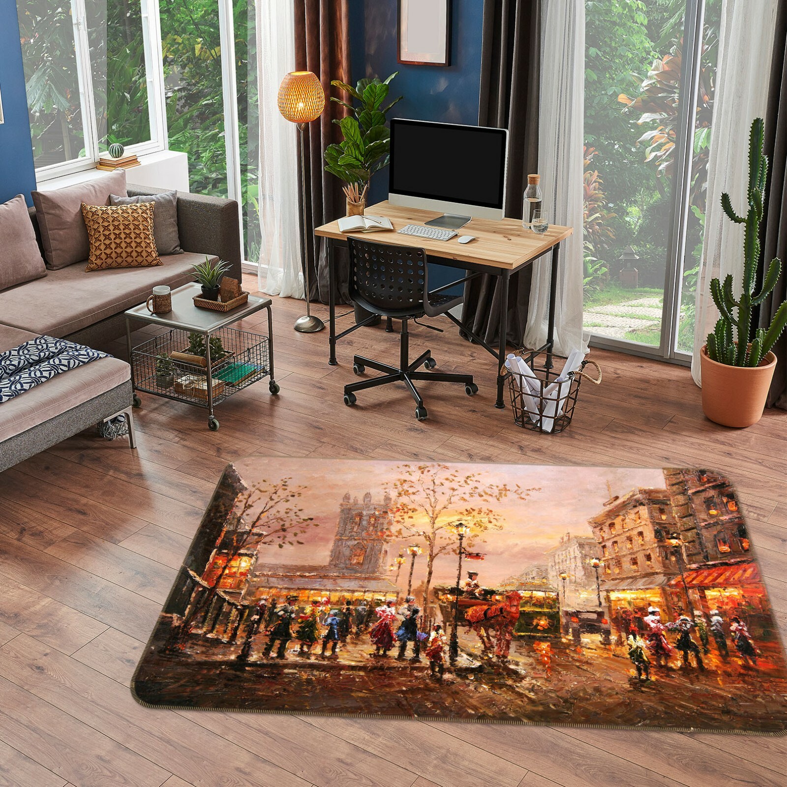 3D City People ZHUA1927 Game Non Slip Rug Mat Photo Carpet Zoe