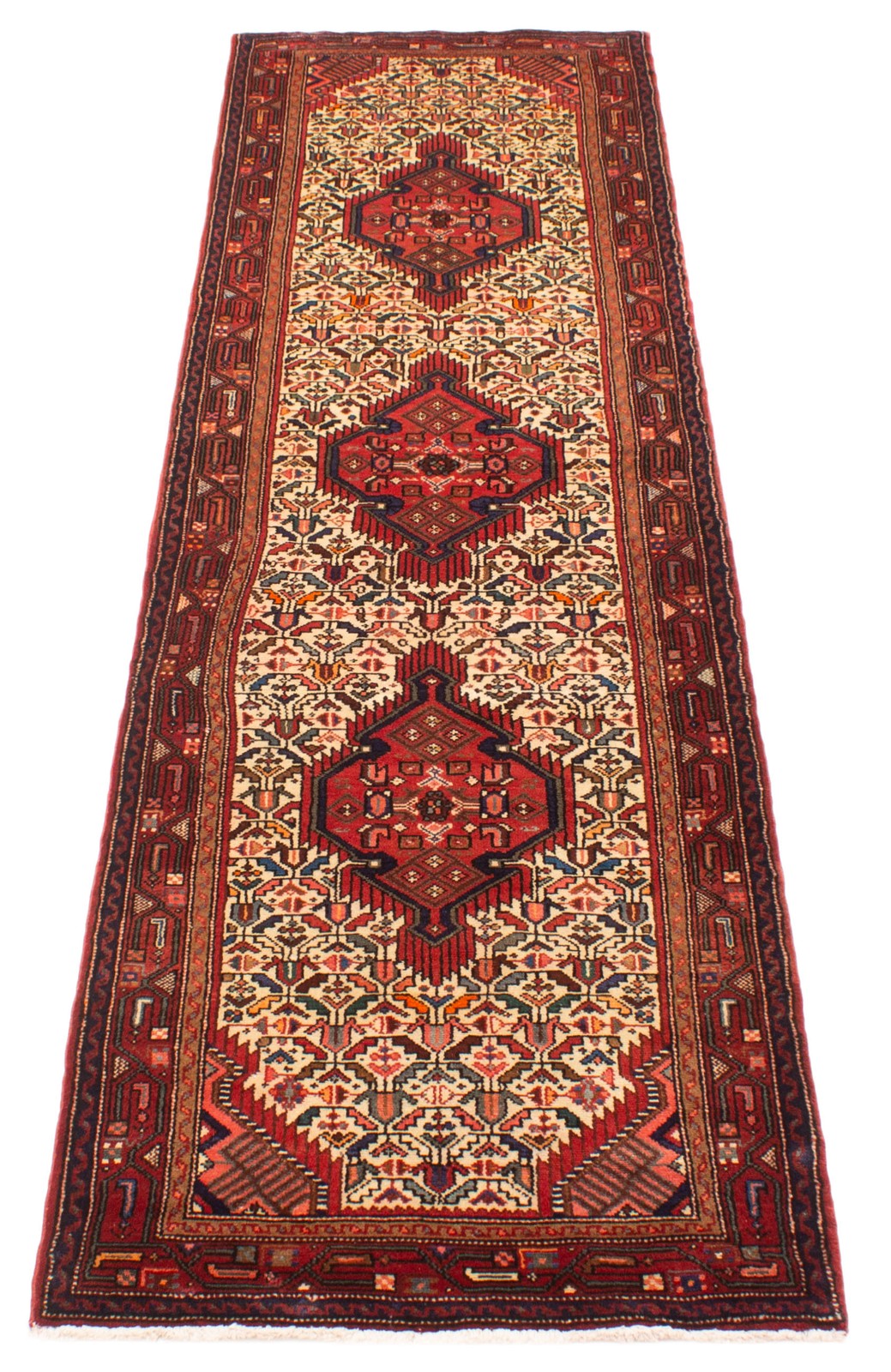 2’11” x 10’11” Vintage Hand-knotted Runner Rug Traditional Oriental Wool Carpet