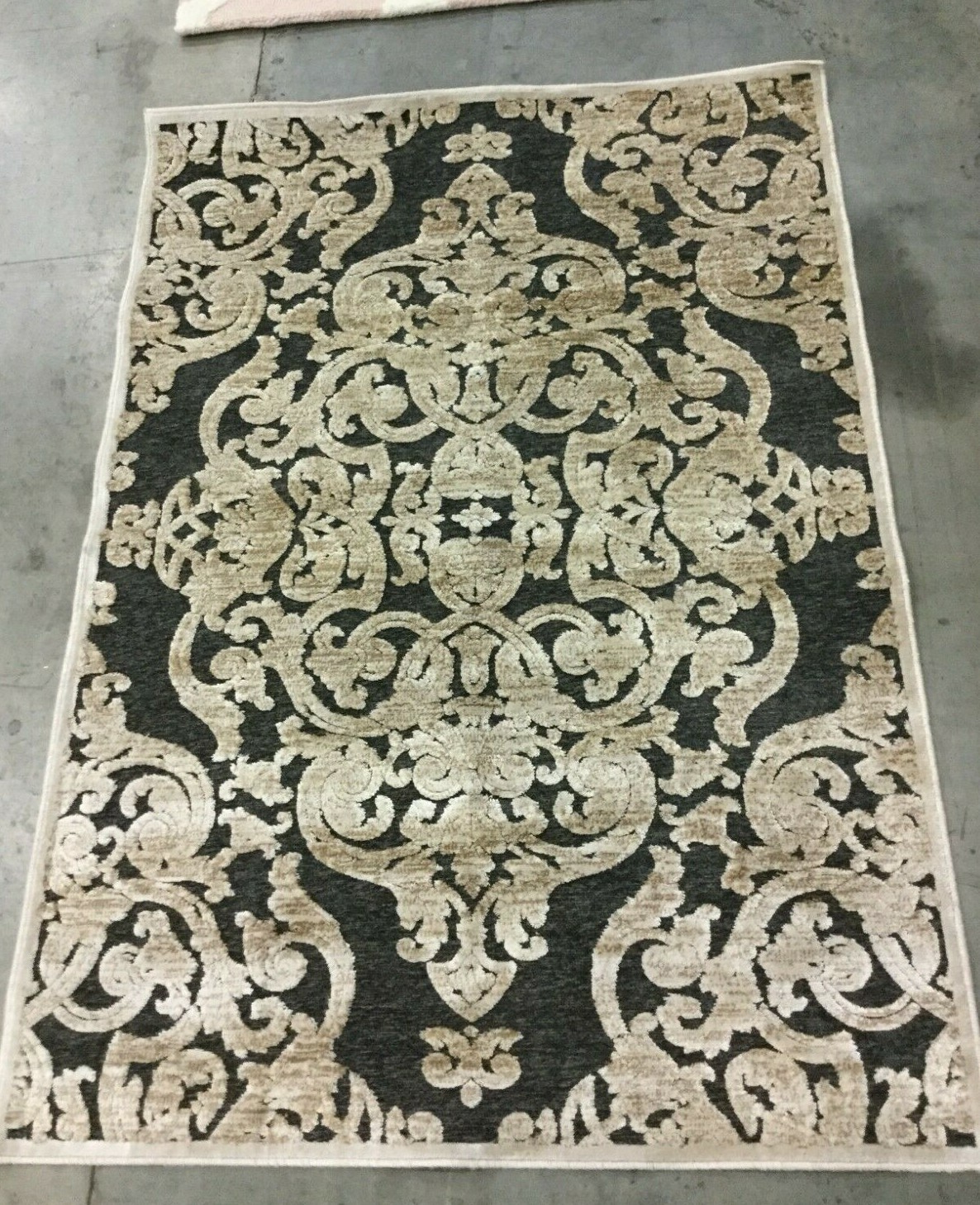 ANTHRACITE 3′-3″ X 4′-7″ Stained Rug, Reduced Price 1172641779 PARB348-3430-3