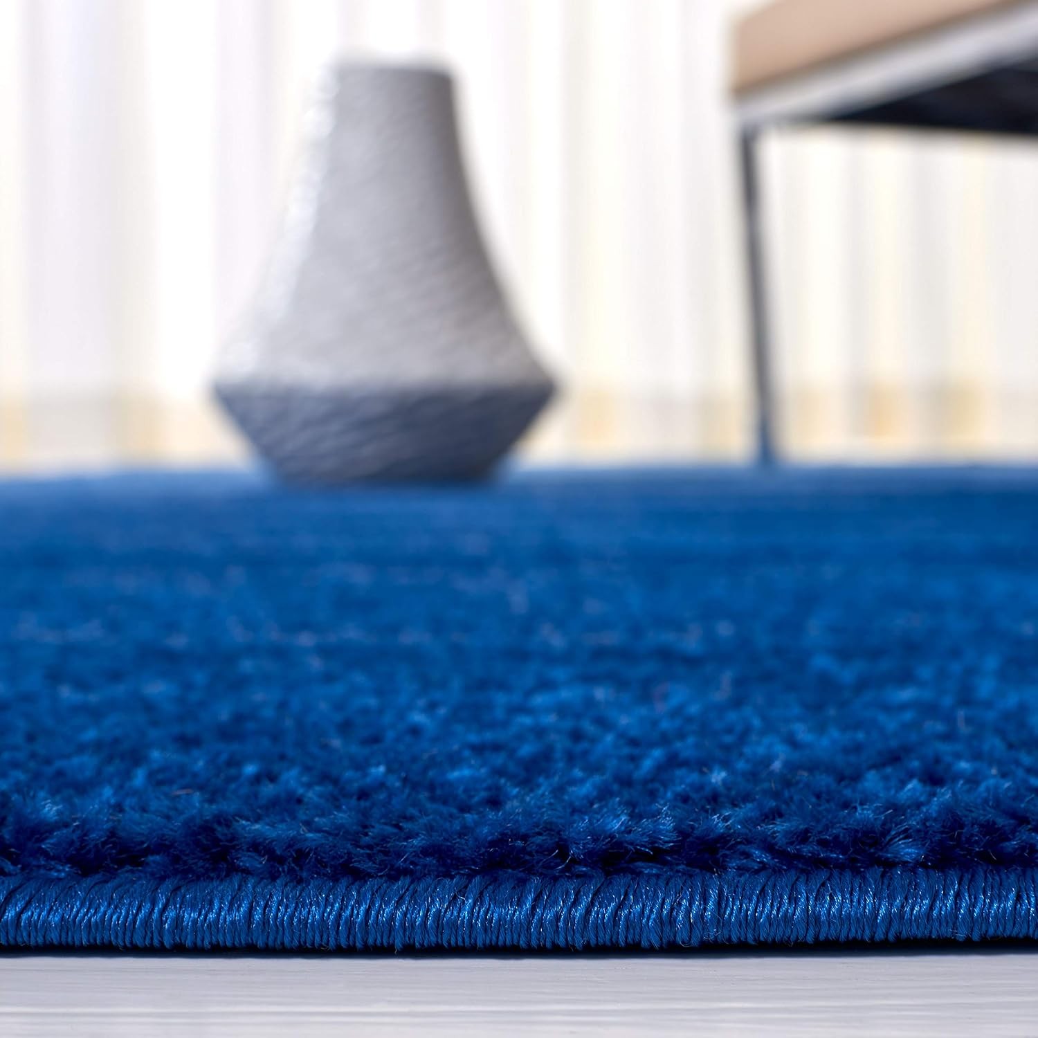 Area Rug 8×10 – Adirondack Collection – Large – Light Blue & Dark Blue, Modern