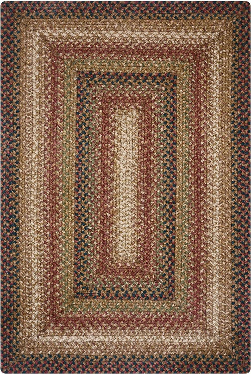 20X30” Brown Rectangular Braided Rug. Gingerbread Brown Jute Rug. Uses- Entryway