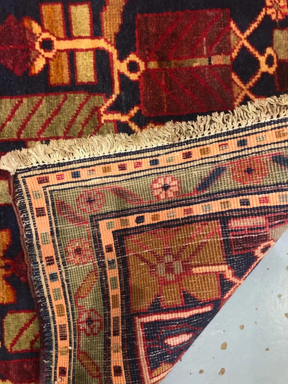 6’7″ x 2’6″ Hand-Knotted Wool Runner Rug, Semi Antique, Traditional Vintage