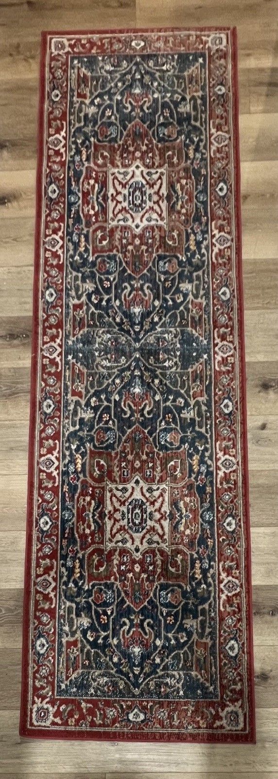 Lauren Ralph Lauren Rug 2’6”x8’ Red/Navy Oriental Medallion Turkey LRL1225A-28