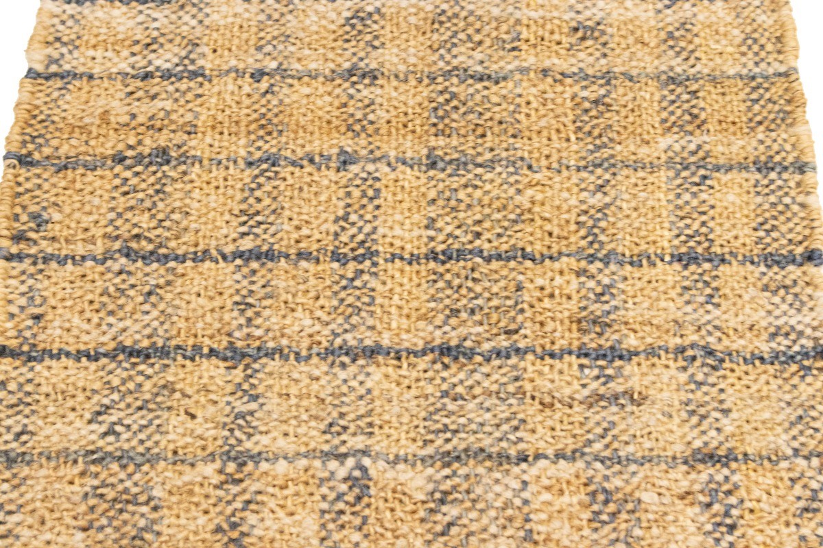 Hand-Crafted Jute Beige Sumak Rug Small Modern Farmhouse Decor Carpet 2X3 ft