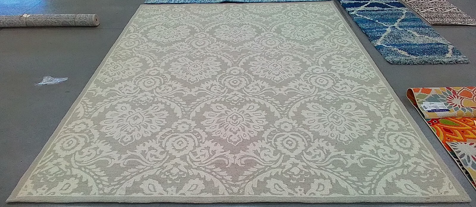 SILVER / IVORY 9′-0″ x 12′-0″ Flaw in Rug, Reduced Price 1172772943 BLM106G-9