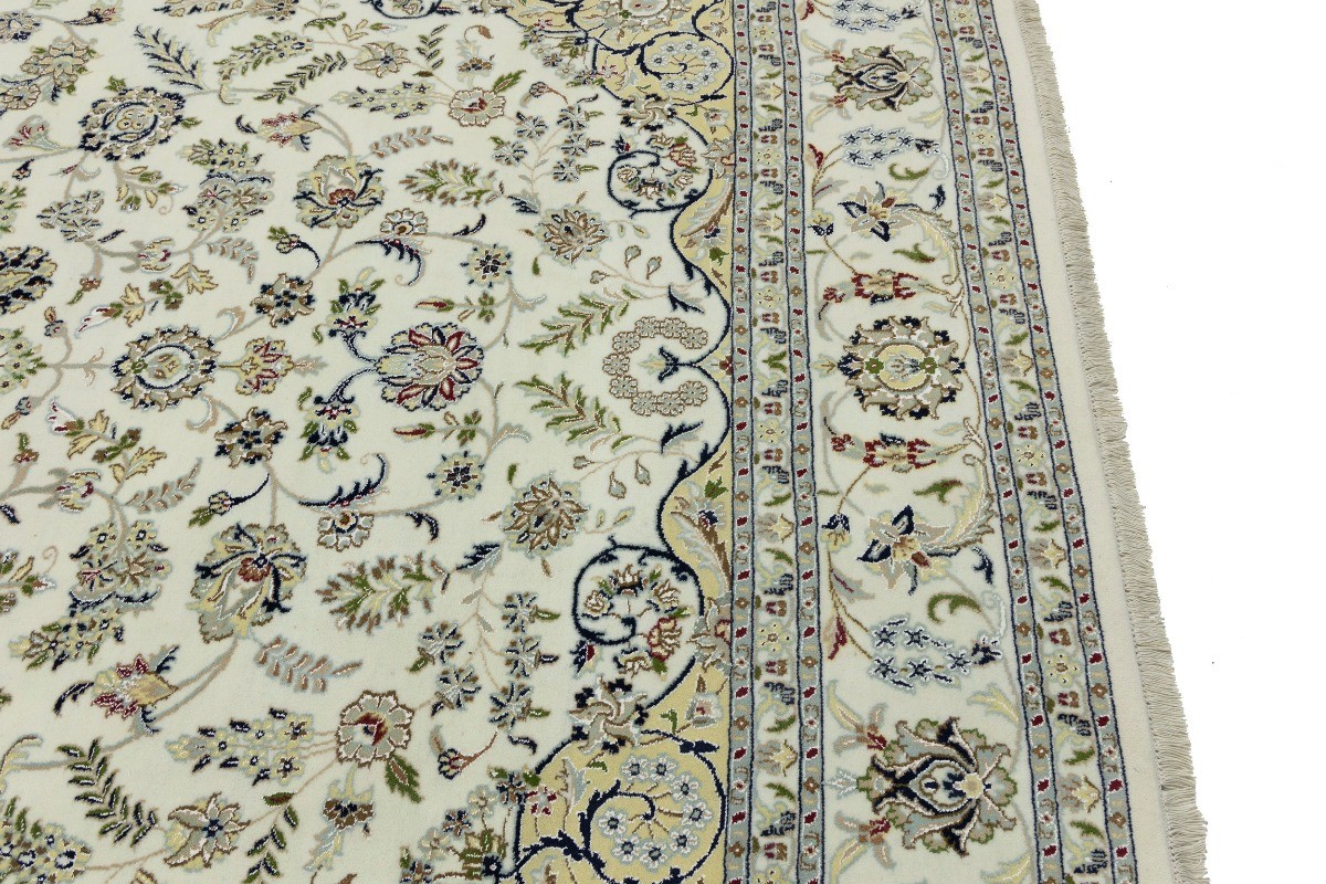 8’3×11’6 Handmade Indo-Nain Oriental Rug Floral Traditional Home Decor Carpet