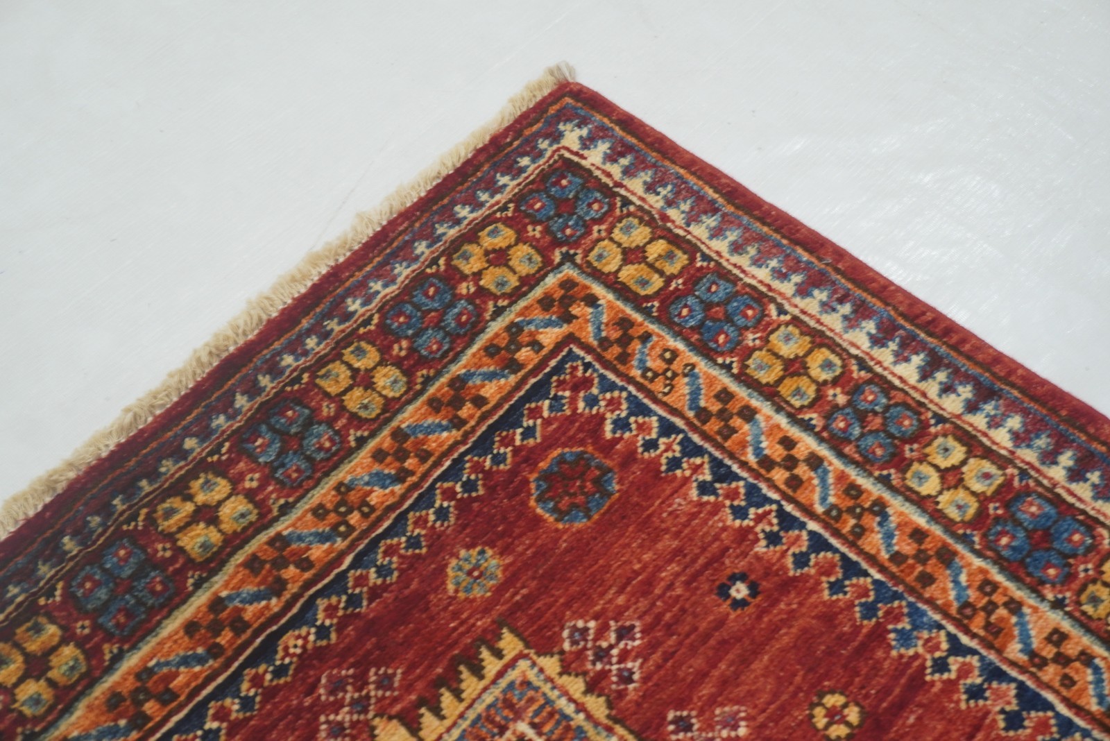 3×4 ft Red Afghan Hand Knotted Traditional Area Rug