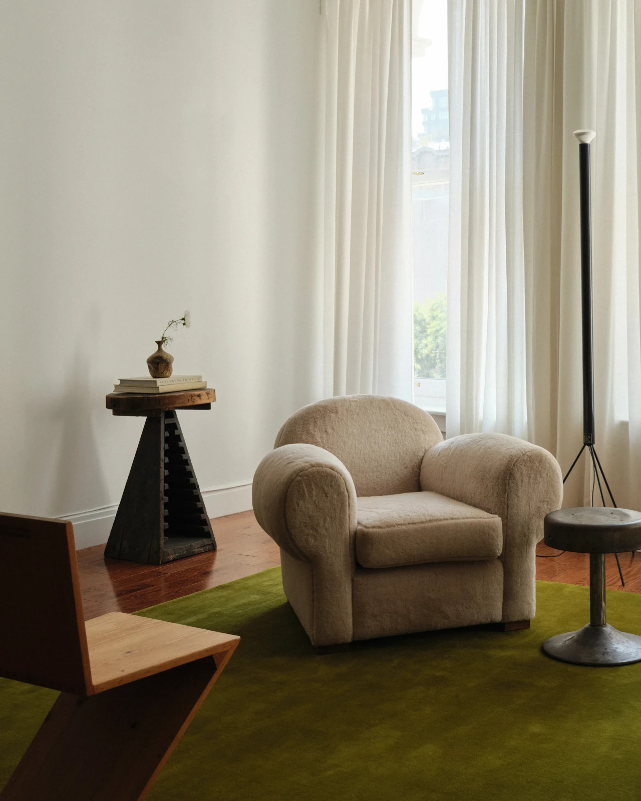 Nordic Knots Grand Milano Green Wool Rug Hand-Tufted Plush Pile Scandinavian Rug