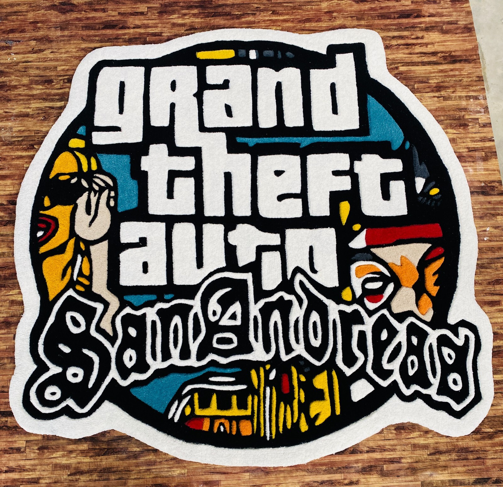 GTA Hand Tufted 100% Wool Hand Made Customized Area Rug 3X3FEET