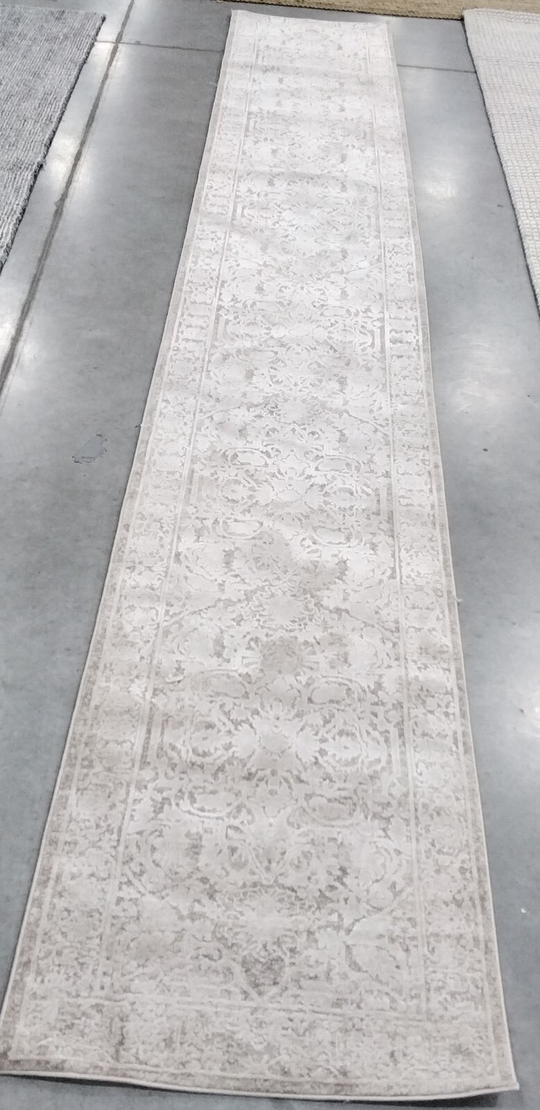 BEIGE / CREAM 2′-3″ X 14′ Pulled Thread Rug Reduced Price 1172746948 RFT665A-214