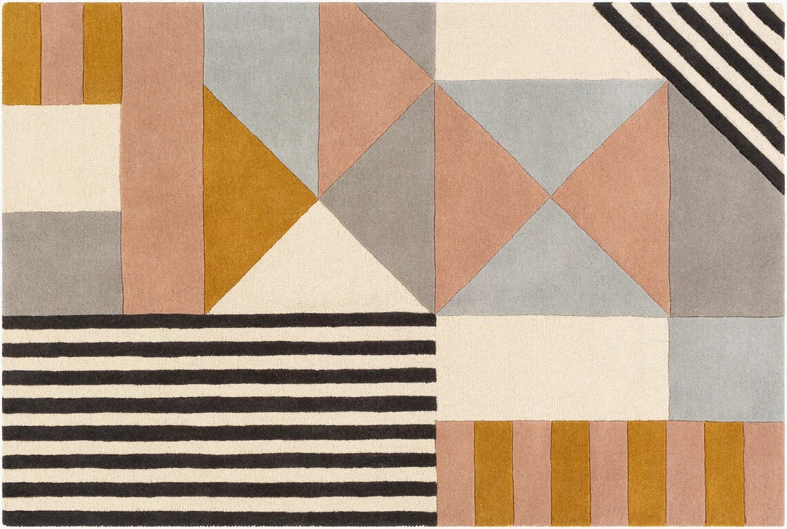 Pile Modern Hand-Tufted 100% Wool Handmade Area Rug Carpet for Home, Bedroom,