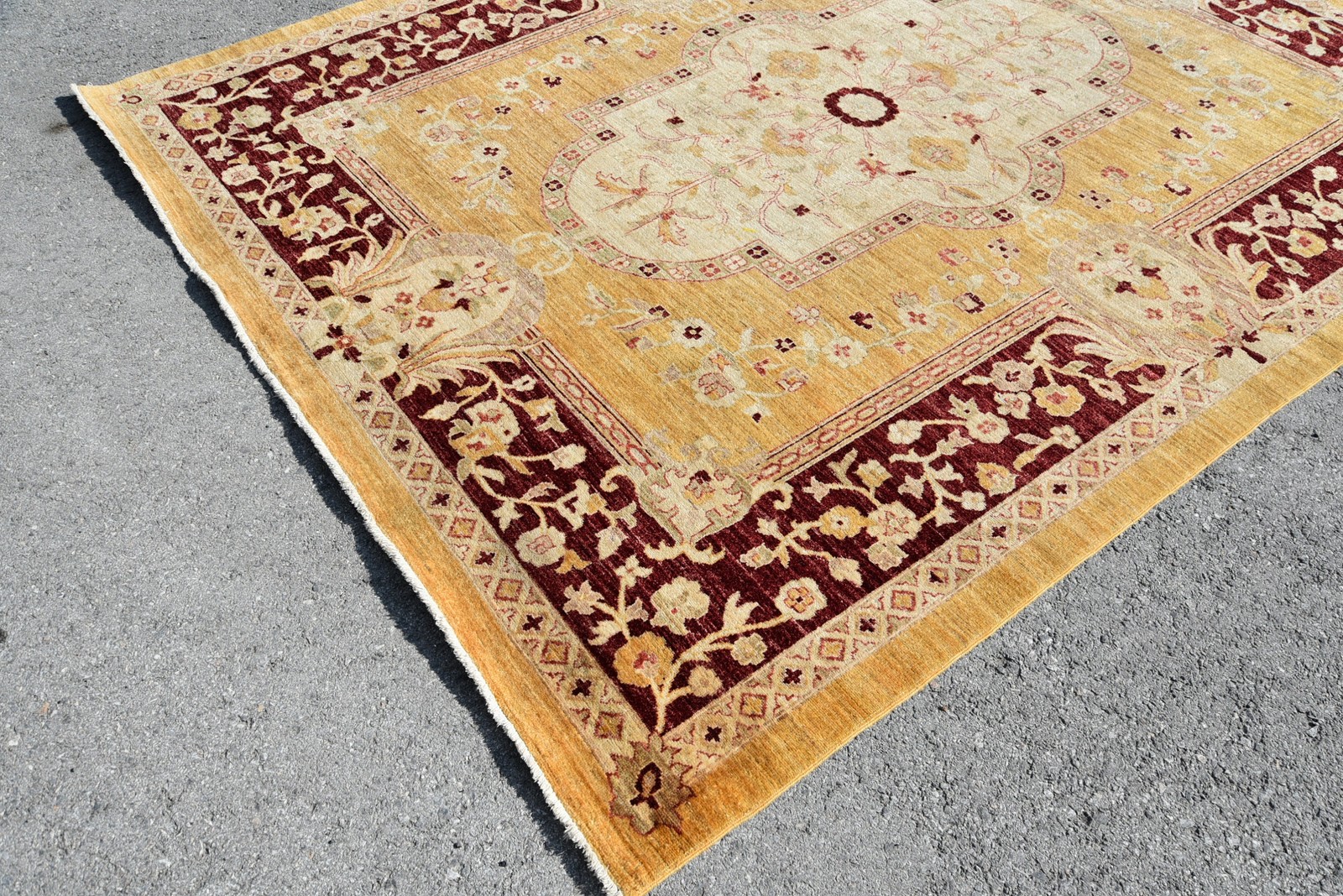 Turkish Rug Oversize Rug 7,8×9,7 ft, Vintage Beige Oriental Wool Rug