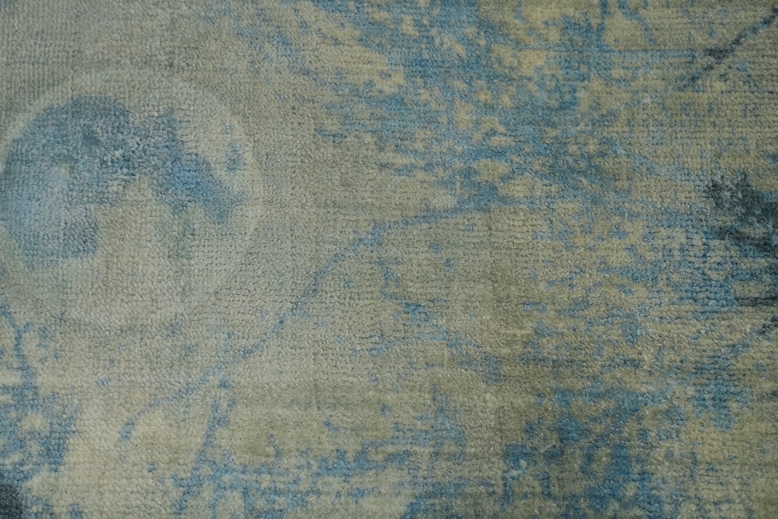 Nature Print Modern Abstract Oriental Rug Contemporary Hand-made Carpet 4×6