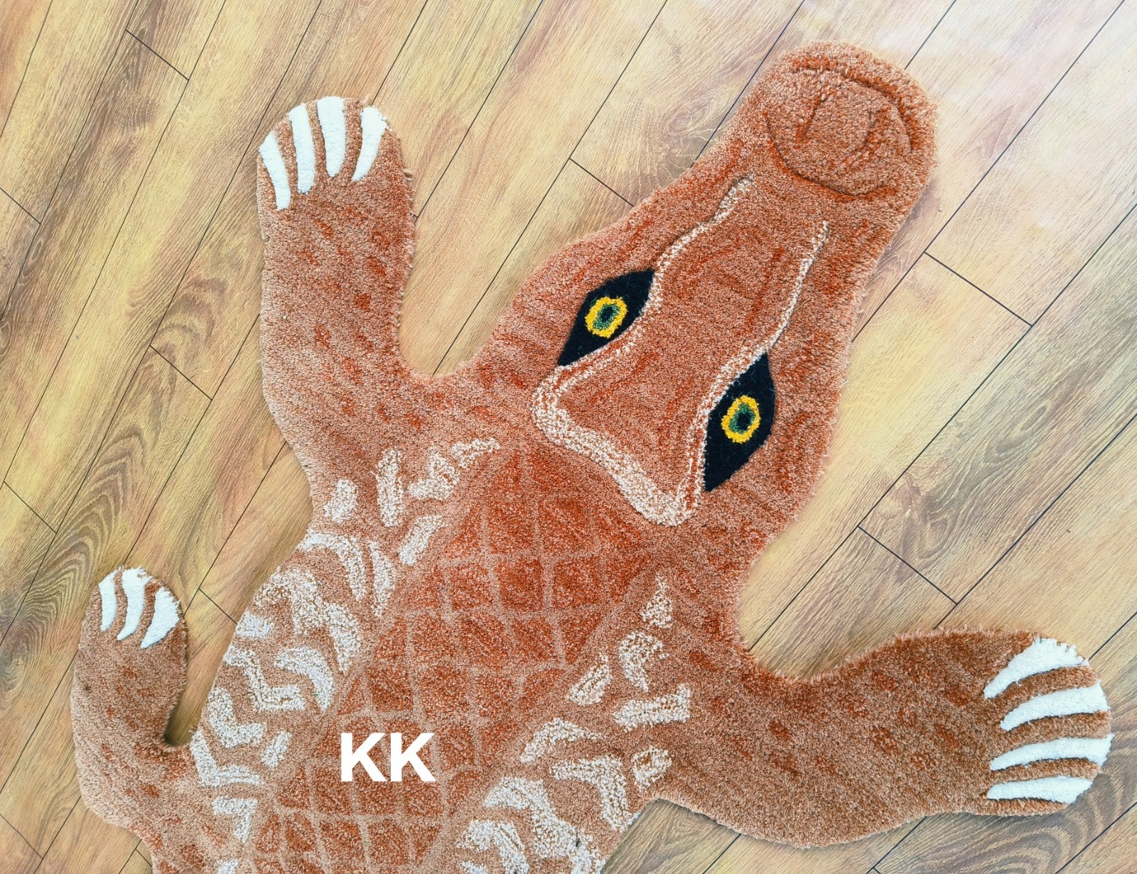 Crocodile Rugs Handmade 100% Woolen Hand Tufted For Home Decoration