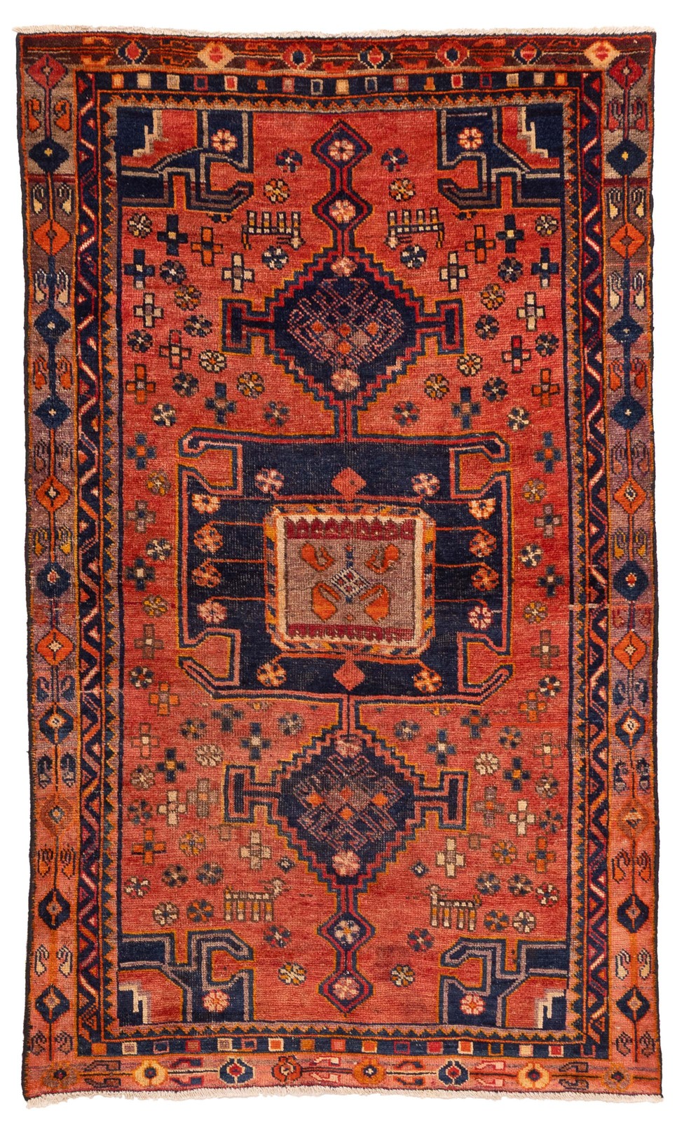 Traditional Vintage Hand-Knotted Area Rug 4’0″ x 6’10” Oriental Wool Carpet