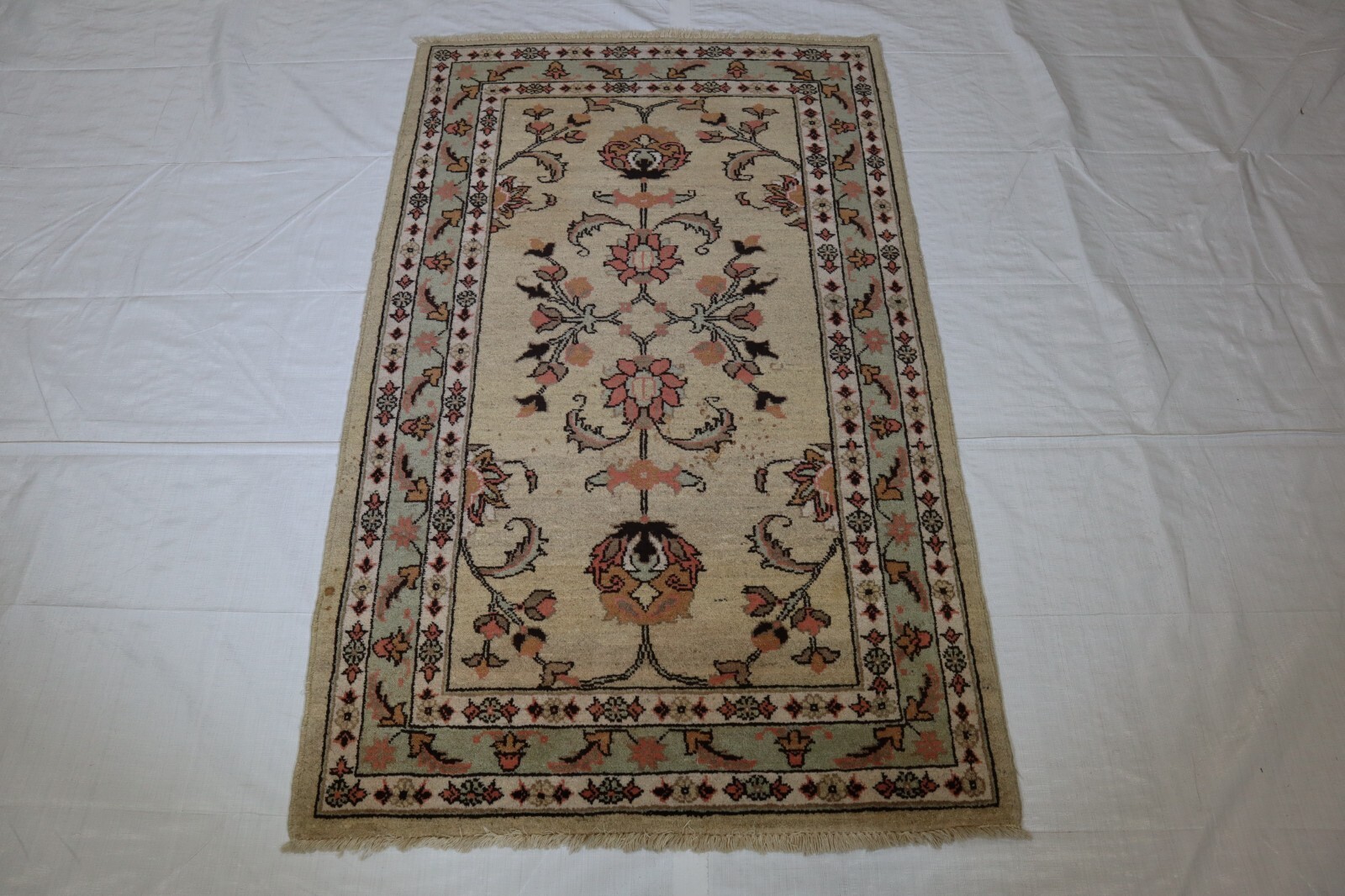 3’1″ x 5’1″ Peshawar Authentic Hand Knotted Pakistani Wool Area Rug
