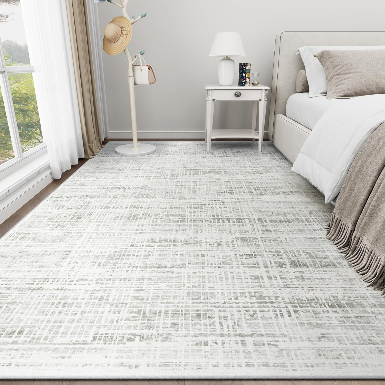 Washable 10×12 Area Rug – Soft Non-Shedding Abstract Design for Home