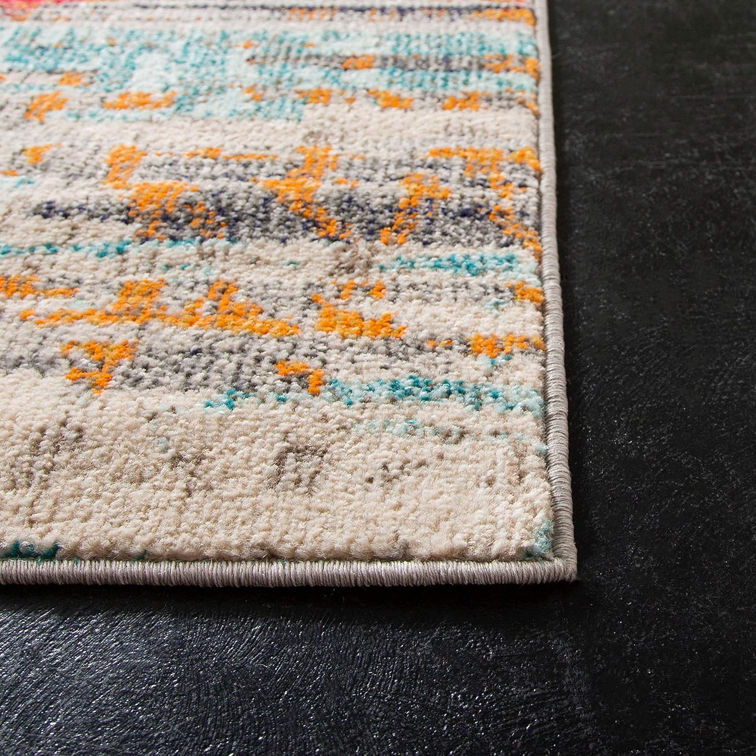 Madision 6′ x 9′ Area Rug – Ivory & Multi, Boho Abstract, Easy Care