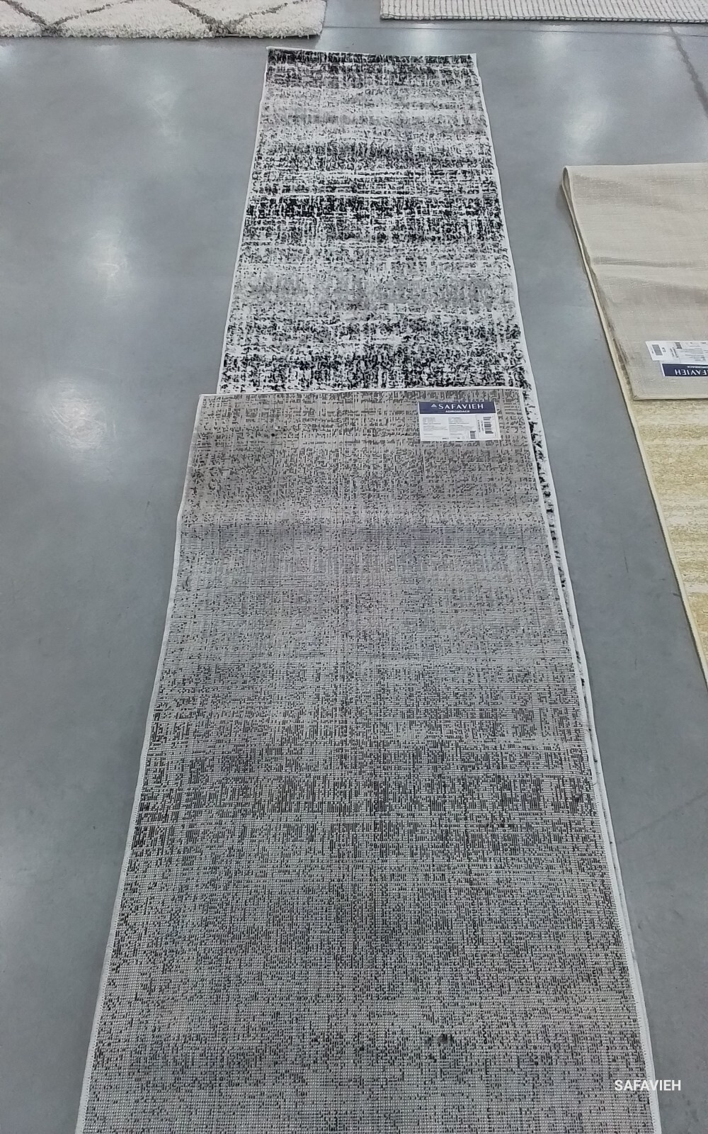 IVORY / BLACK 2′-6″ x 22′-0″ Back Stain Rug Reduced Price 1172771692 ADR116B-222