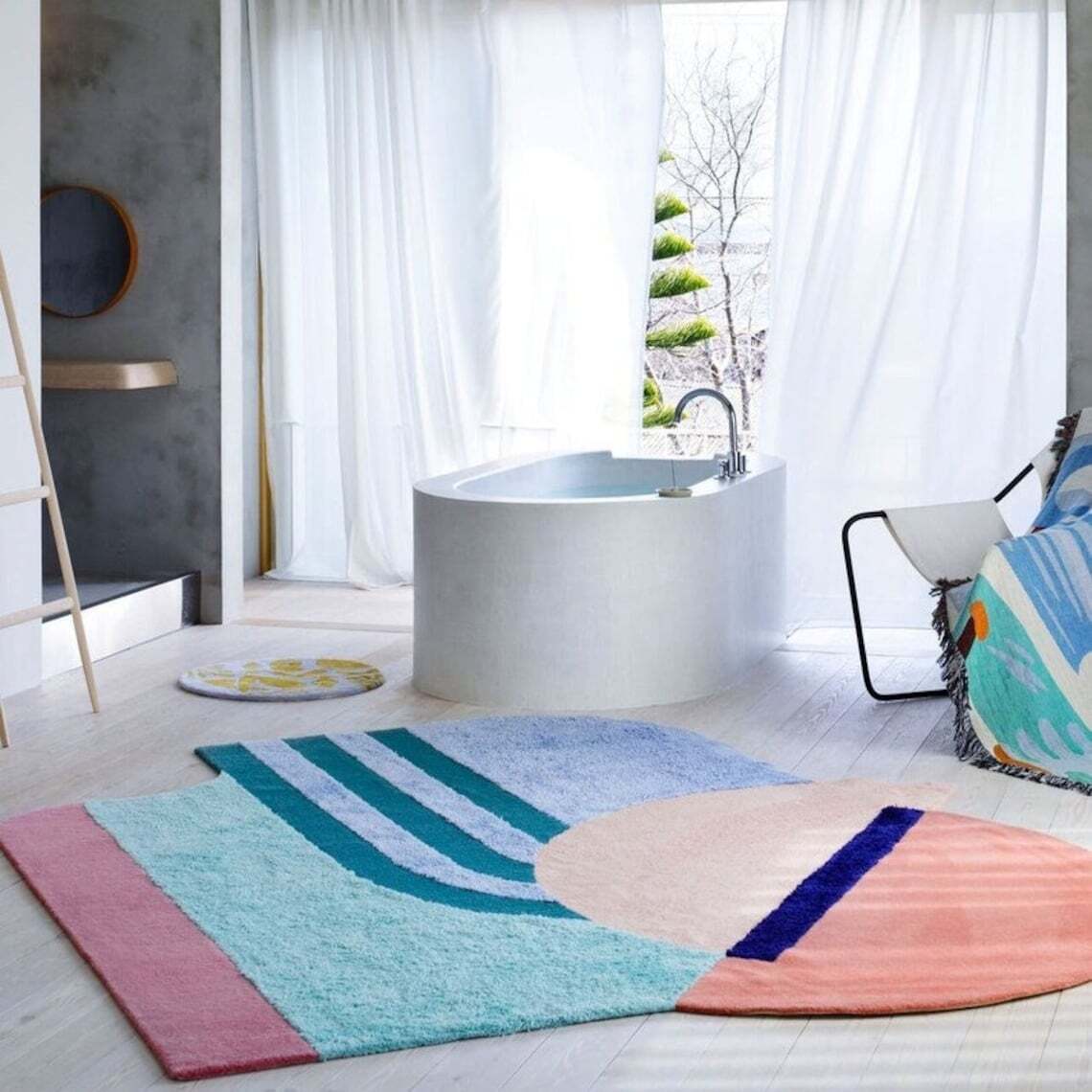 New Modern Hand Tufted Irregular Area Rug Carpet for Living Room