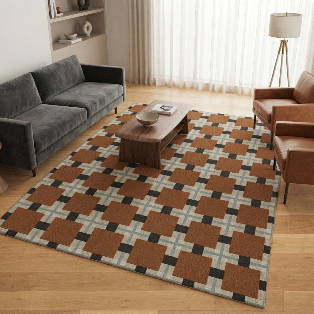 Modern Hand Tufted Light Blue Gold Rugs Designer Handmade Wool Rugs For Any Room