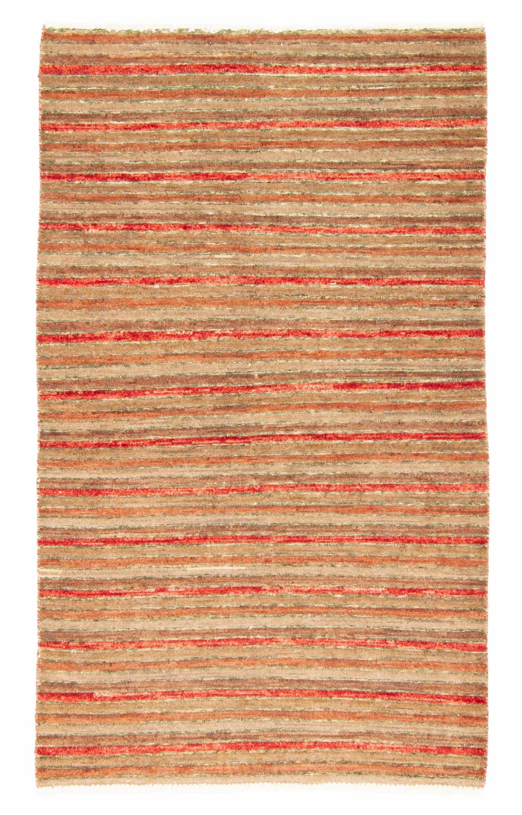 Traditional Brown Hand-knotted Area Rug 3’1″ x 5’1″ Oriental Wool Carpet