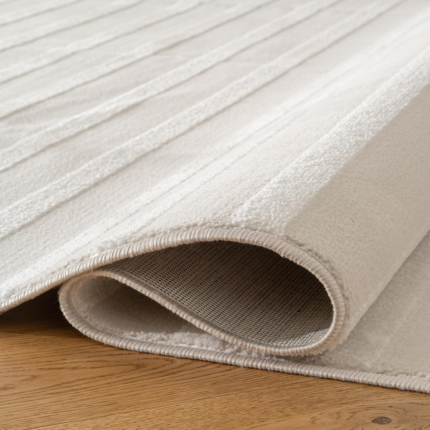 Cream 7’X9′ Washable Area Rug – Oeko-Tex Certified for Living Room & Bedroom