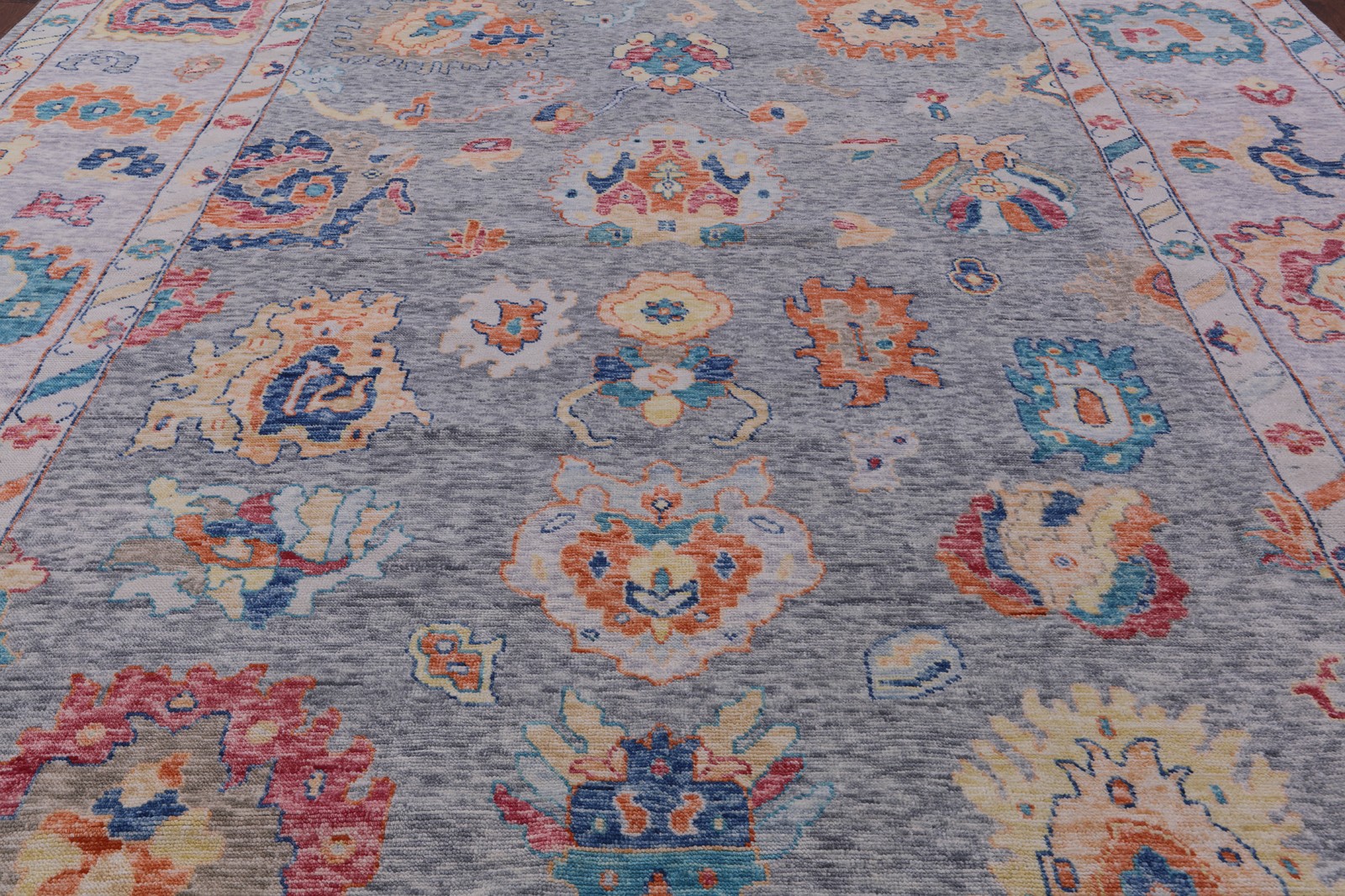 12′ 3″ X 14′ 10″ Turkish Oushak Hand-Knotted Wool Rug – Q16119
