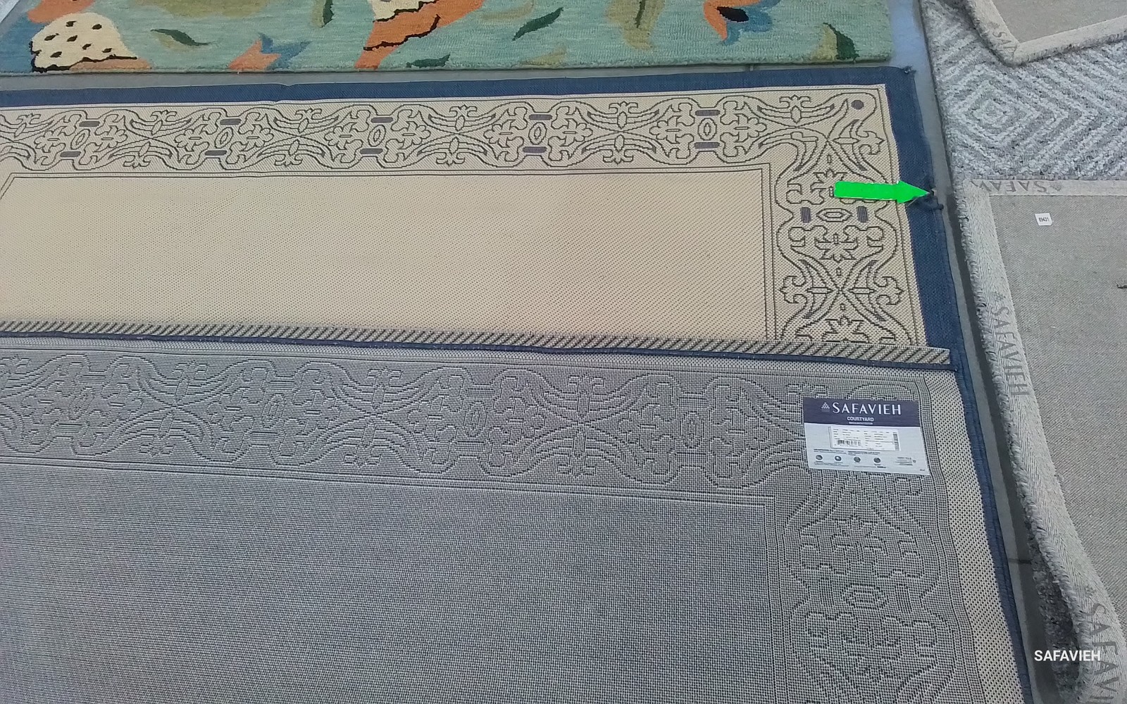 NATURL/BLUE 7′-10″ x 7′-10″ Damaged Rug Reduced Price 1172802076 CY2099-3101-8SQ