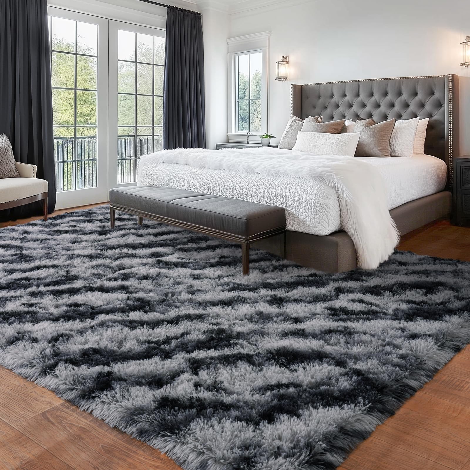 Pipabobo Plush Area Rugs 5X7 For Bedroom Living Room Fluffy Shag Rug Modern
