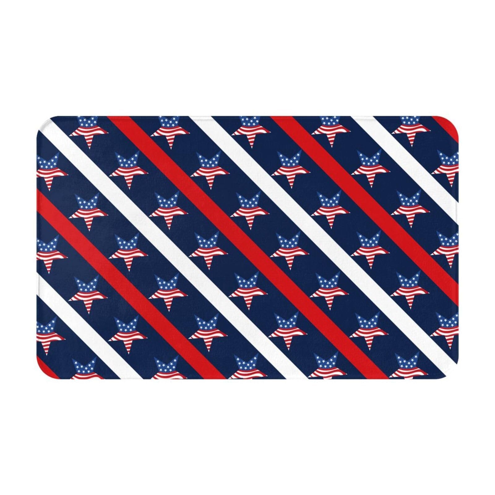 American Flag Star Carpet Playmat Rug 20″X32″,Non-Slip Soft Living Dining Roo…