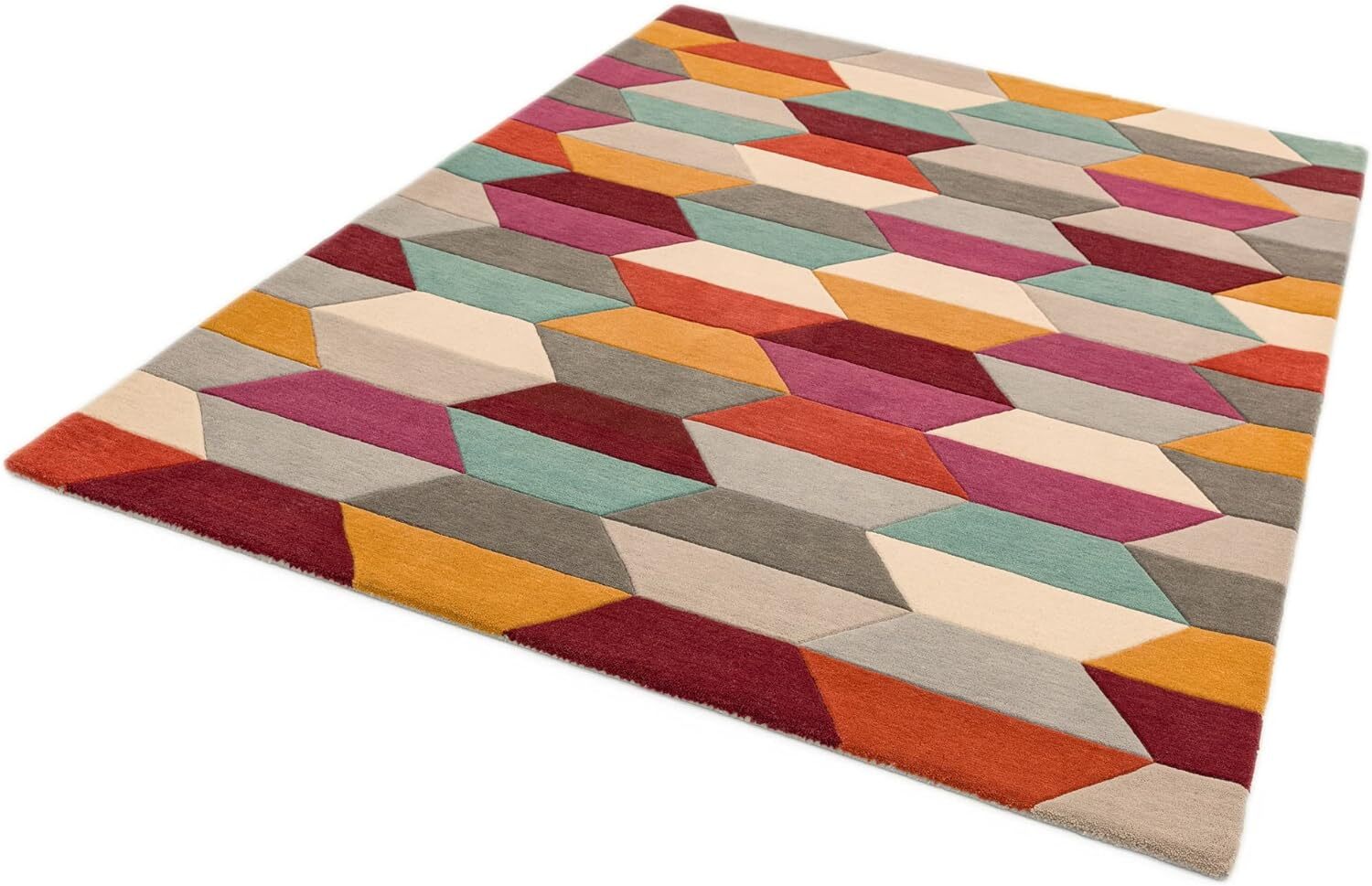 Rug Hand tufted Geometric Patterned Hand Tufted Rug For Bedroom Living room rug