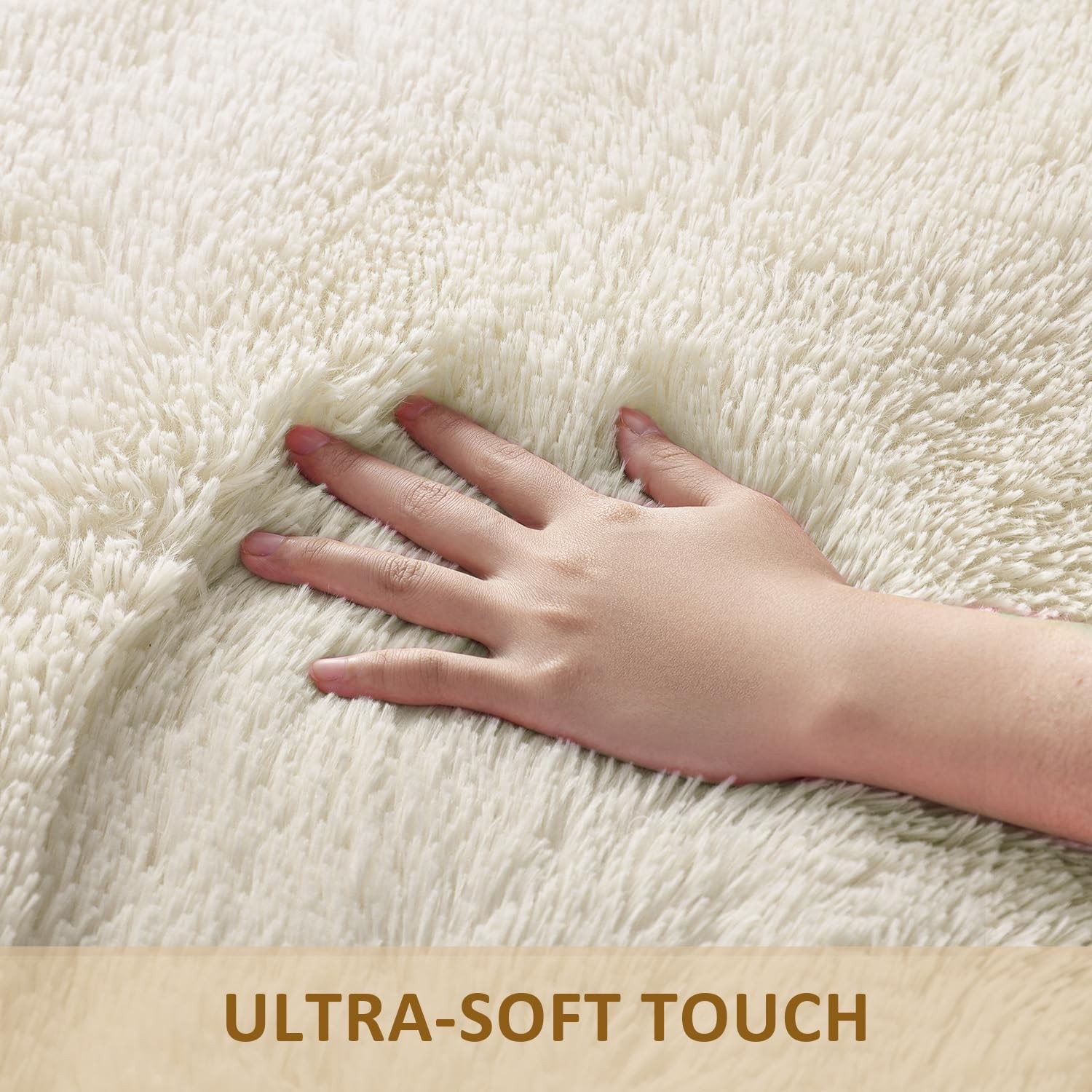 Ophanie Rugs for Living Room, Upgrade Non-Slip Fluffy Soft 5×8 Area Rug, Shag La