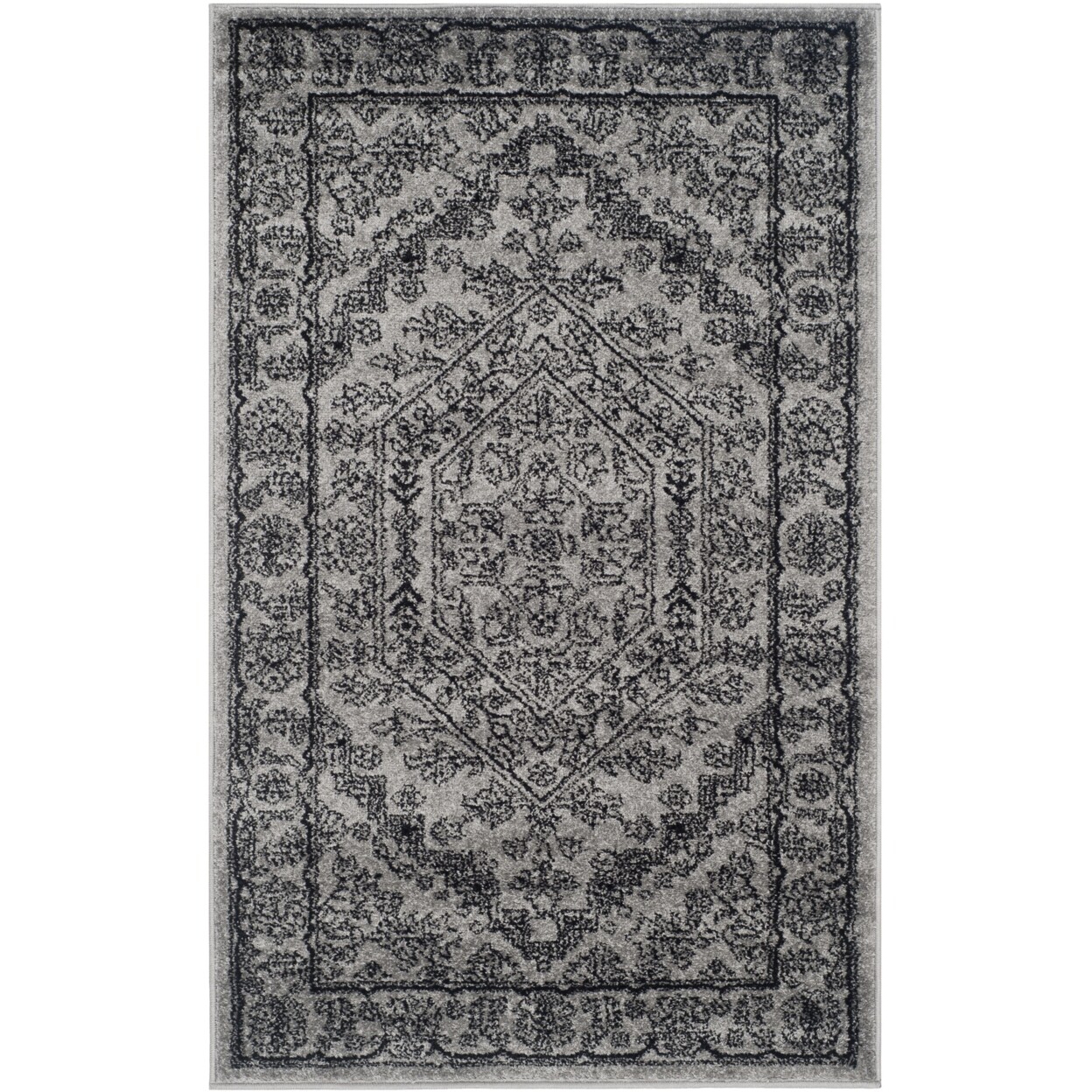 SAFAVIEH Adirondack Collection ADR108A Silver / Black Rug