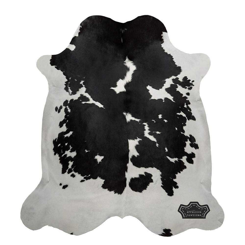 Real Cowhide Rug in Authentic Black & White | Extra Large 6′ x 8′