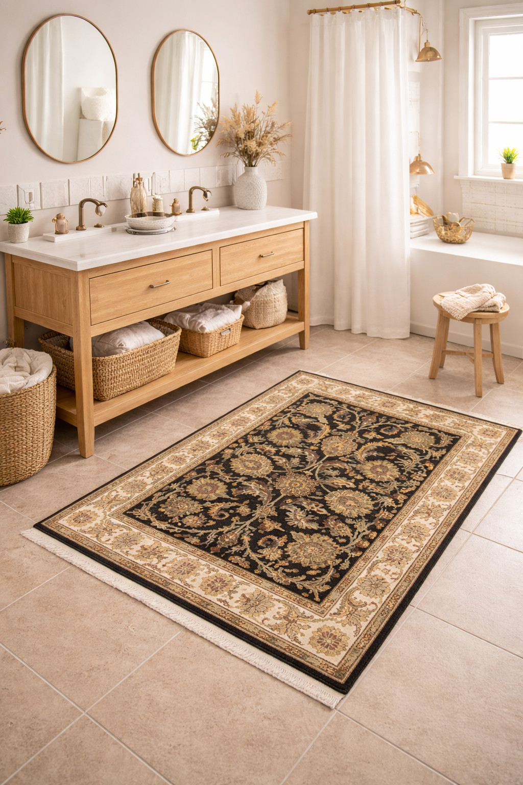 4X6 ft Handmade Agra Jaipur Oriental Rug Floral Design Carpet Farmhouse Decor