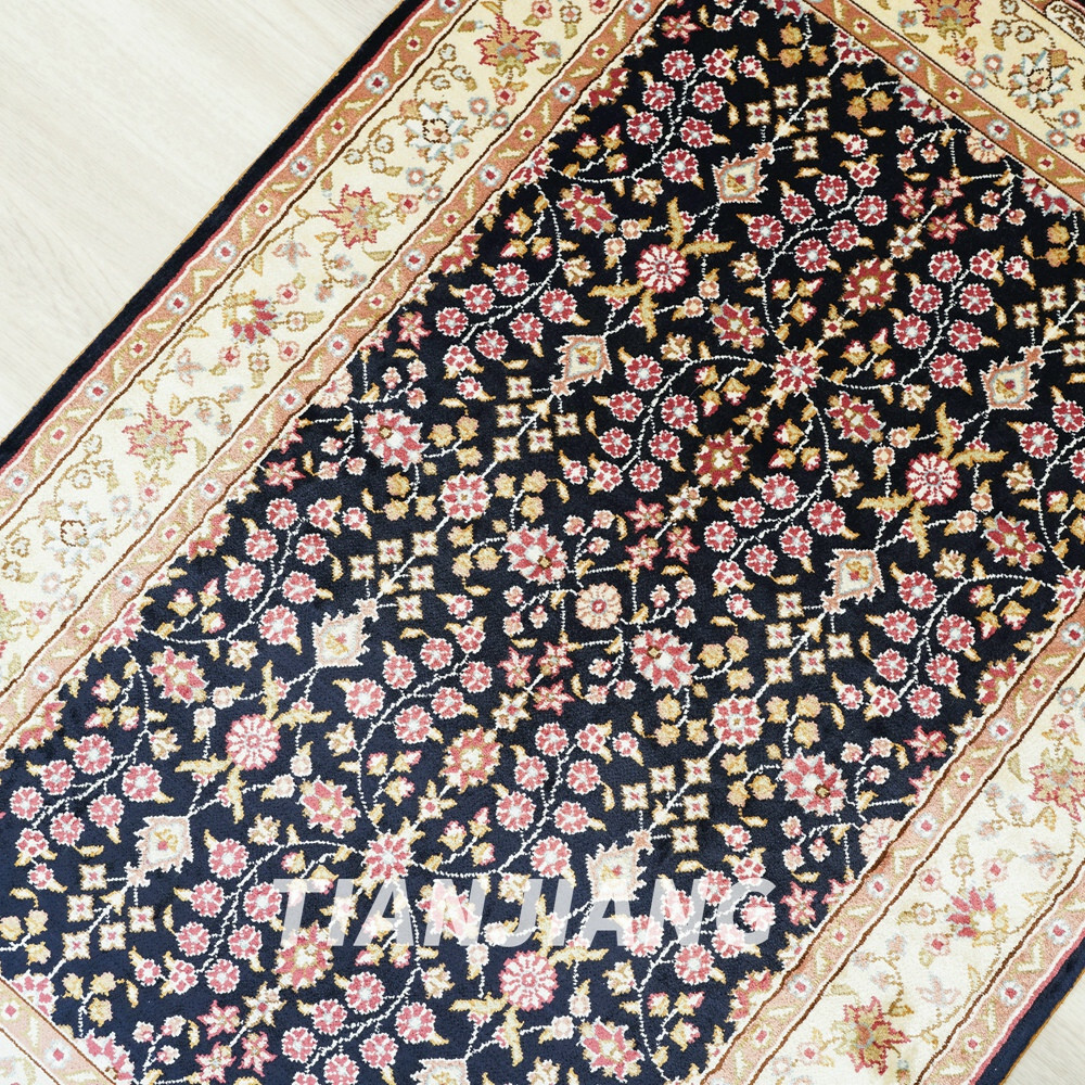 2’x3′ Handwoven Silk Carpet All-Over Antistatic Tapestry Home Area Rug H118B