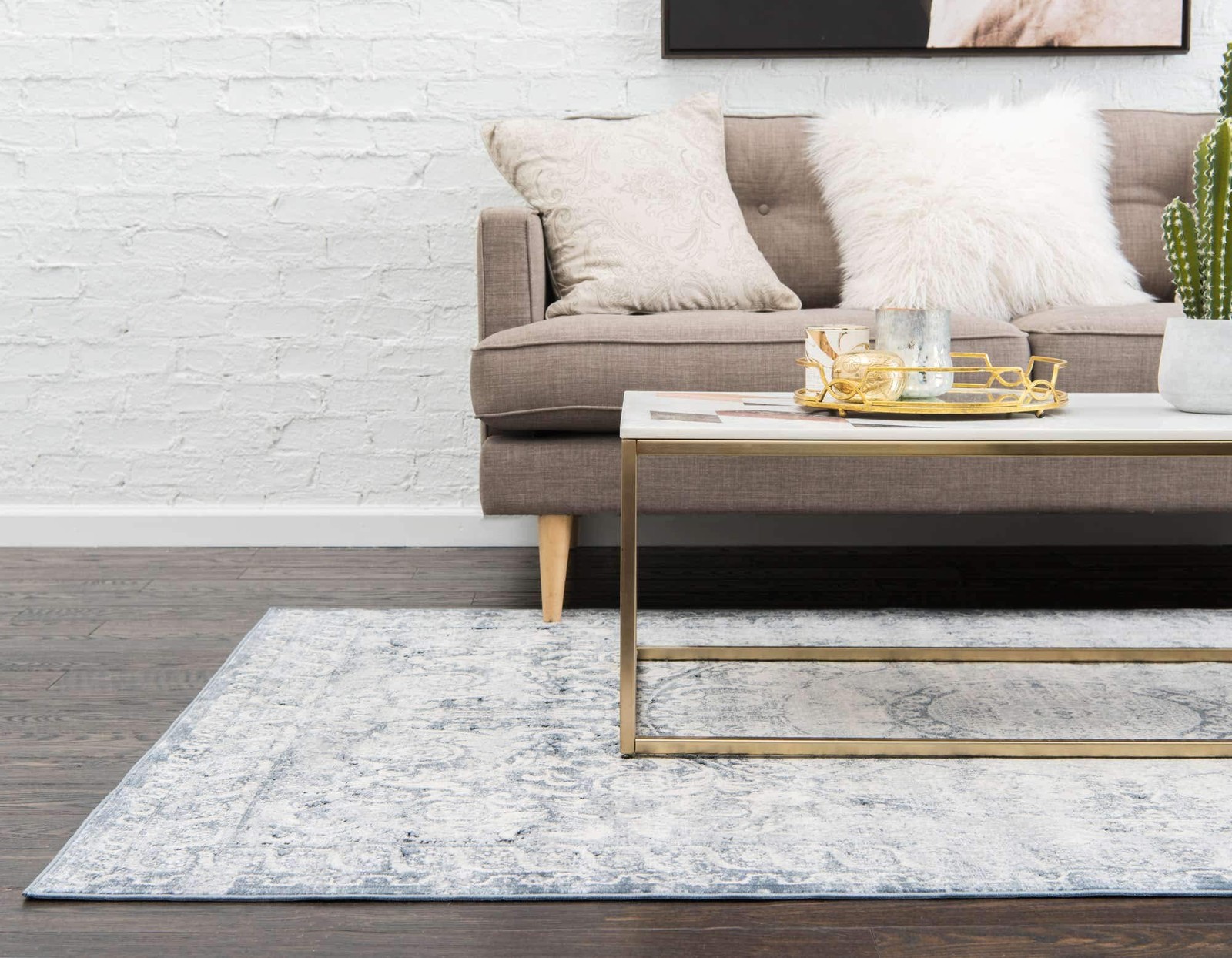 Unique Loom Chateau Collection Distressed Vintage Textured Medallion Rustic