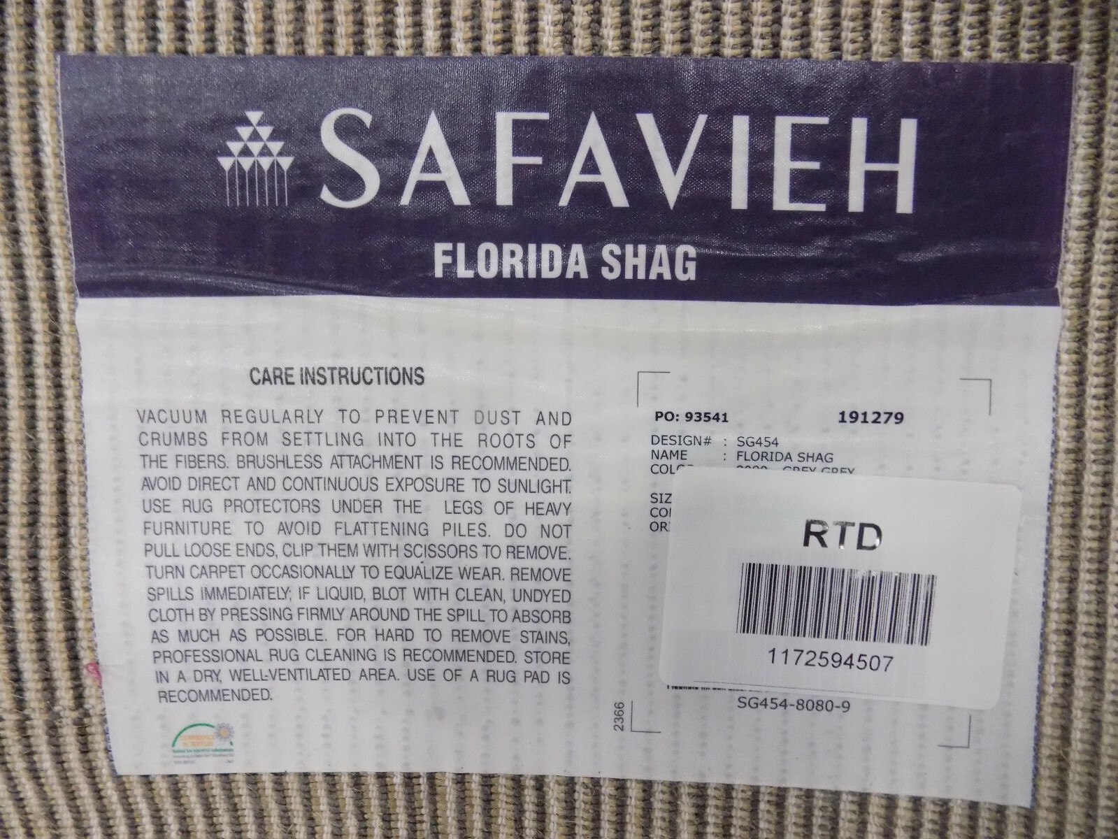 GREY / GREY 8′-6″ X 12′ Flaw in Rug Reduced Price 1172594507 SG454-8080-9