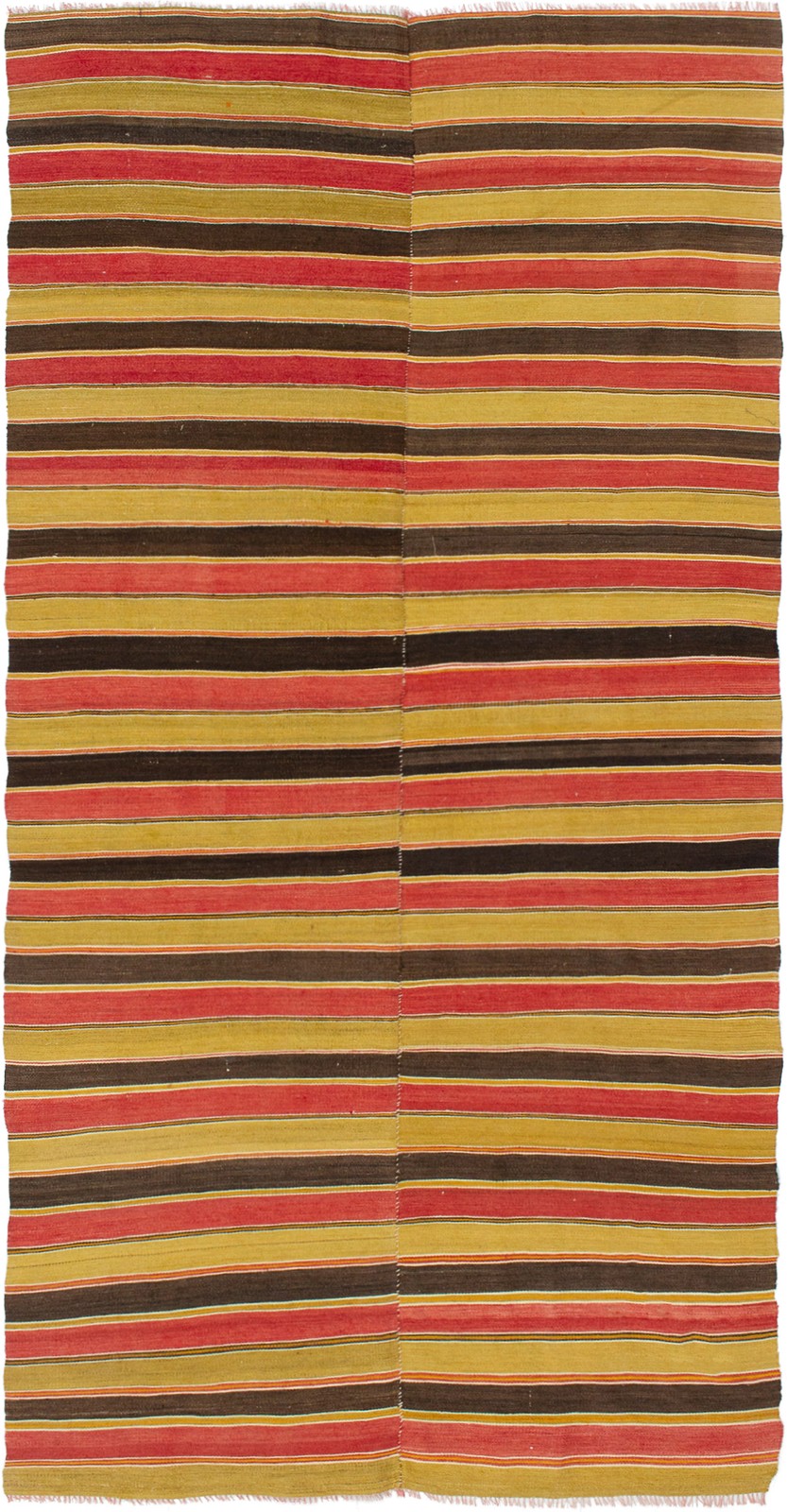 Vintage Hand Woven Area Rug 4’10” x 9’7″ Traditional Wool Oriental Carpet