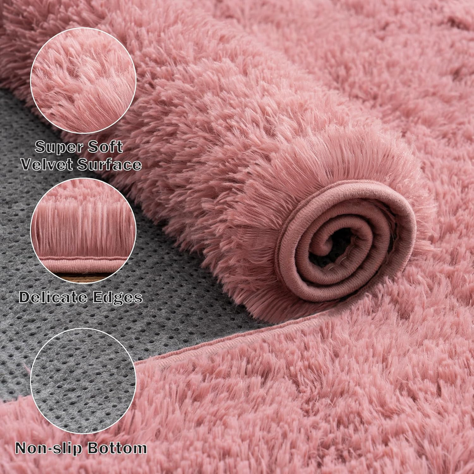 Large Area Rug for Living Room Bedroom 8×10 Fluffy Shag Carpet Fuzzy Indoor