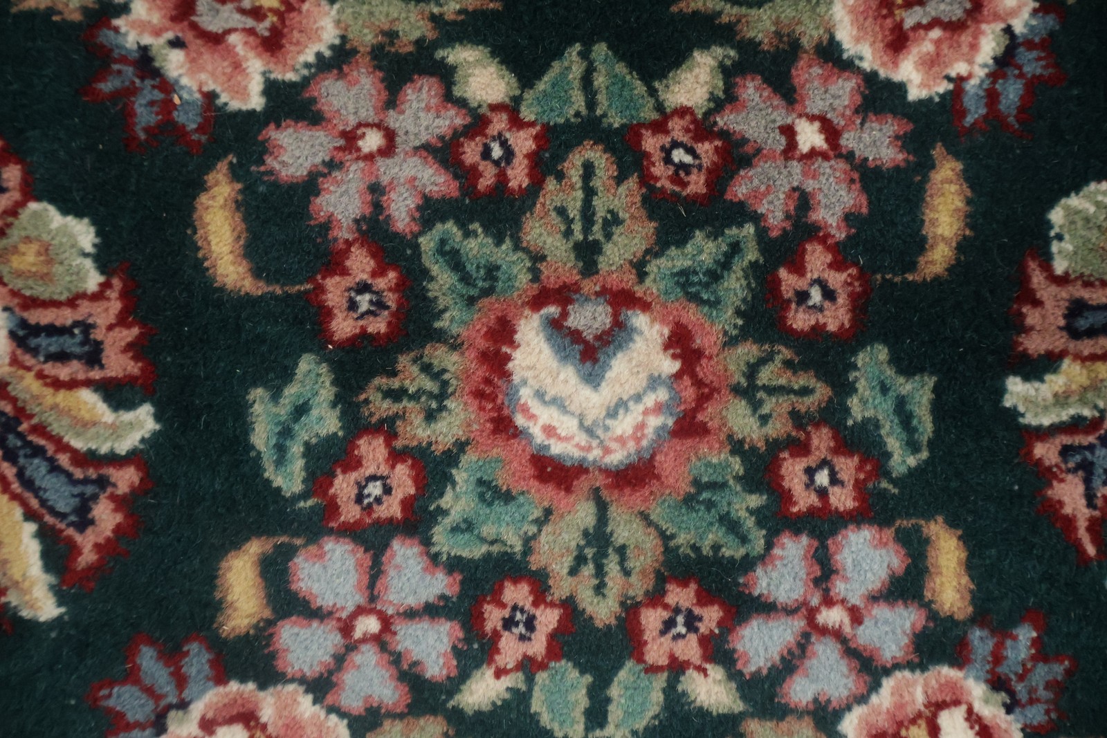 Forest Green Living Room Rug 9×12 Elegant All-Over Hand-made Classic Wool Carpet