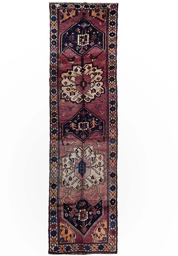 4′ x 14′ Semi Antique Perssiaan Hammadan Runner 74516