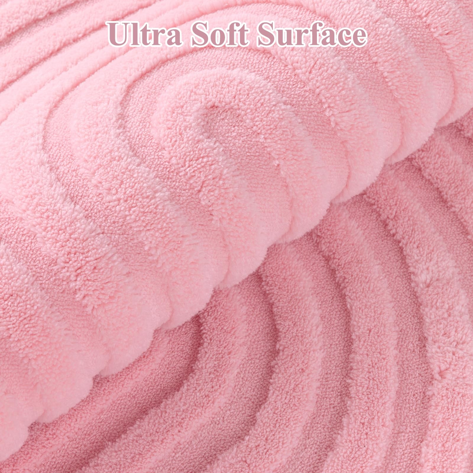 Pauwer Pink Area Rug for Girls Bedroom 8×10 Soft Fluffy Non Slip Machine